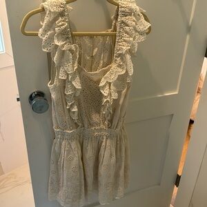 Love Shack Fancy size large. Off white short dress
